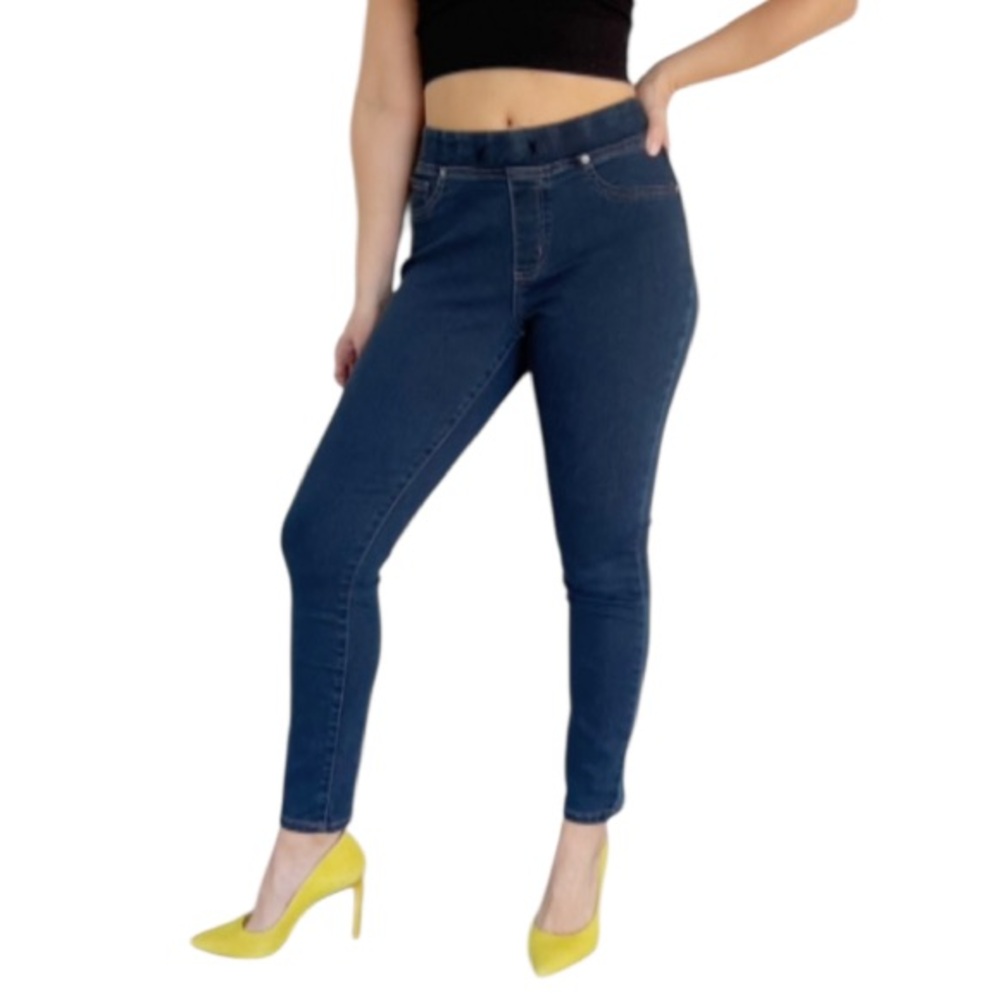 St. John’s Bay skinny leg dark wash high rise stretchy jegging jeans medium